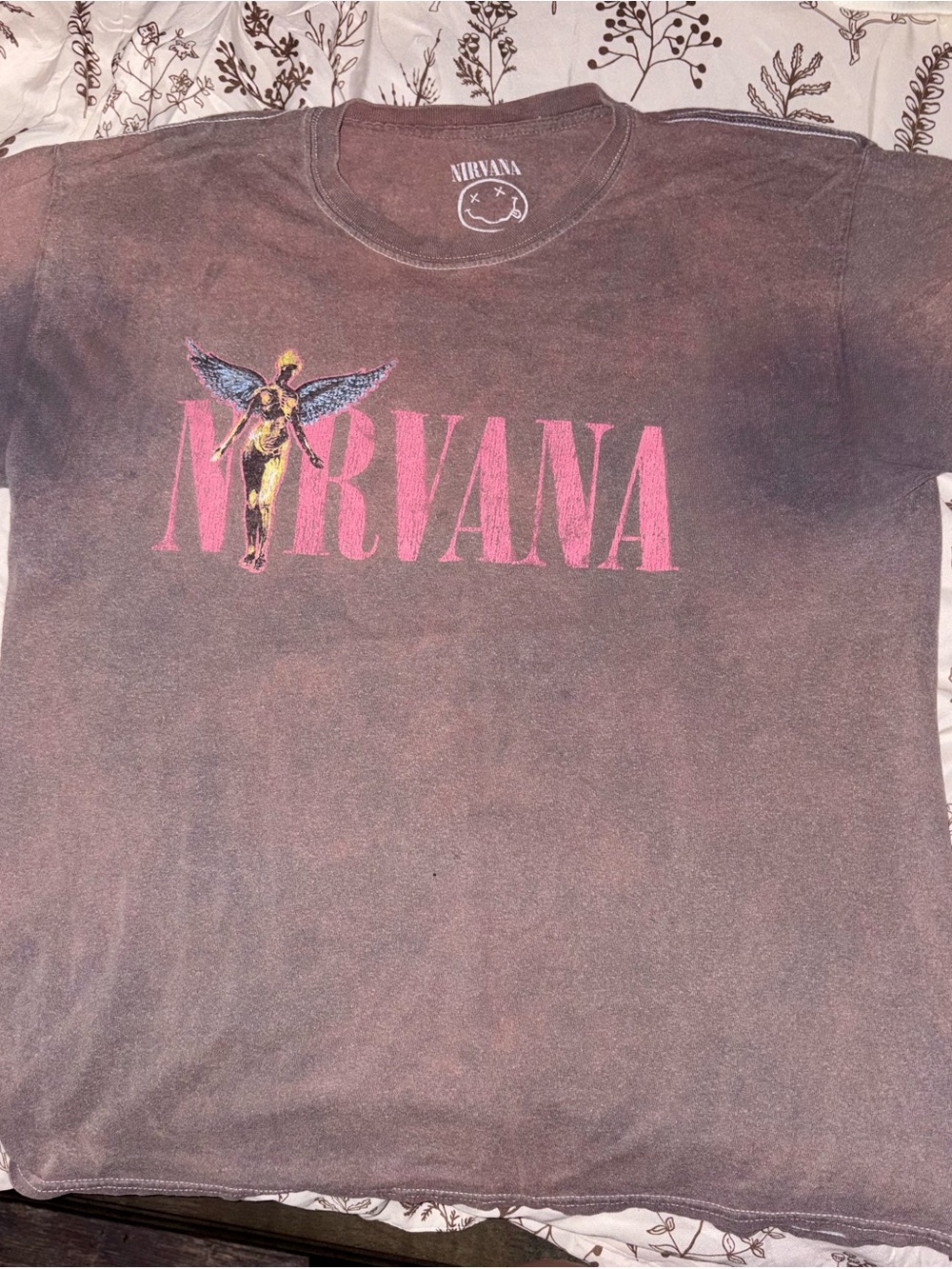 NIRVANA Angel Short Sleeve Tee - Bleached